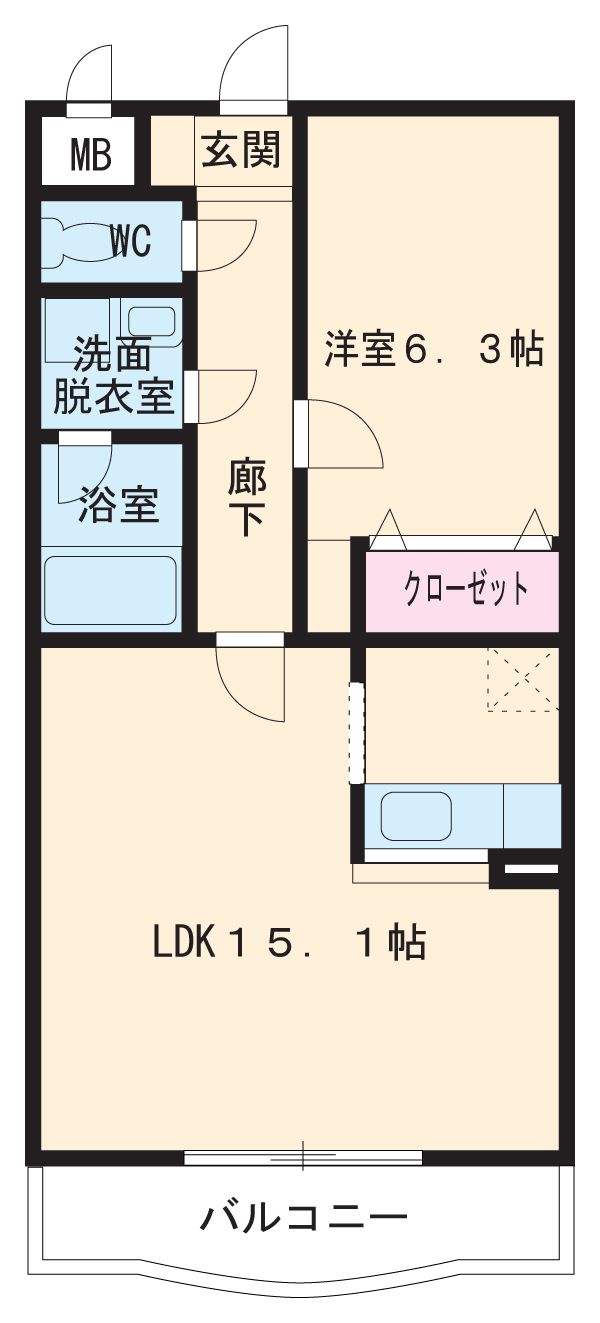 プリミエール小木の間取り