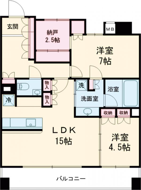 グランプレオ武蔵野・1106号室の間取り