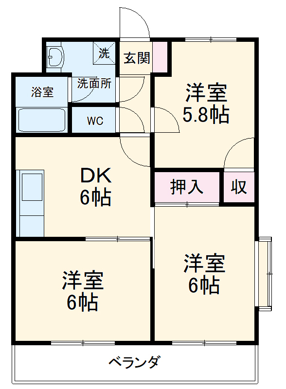 ニューフェニックスマスダの間取り