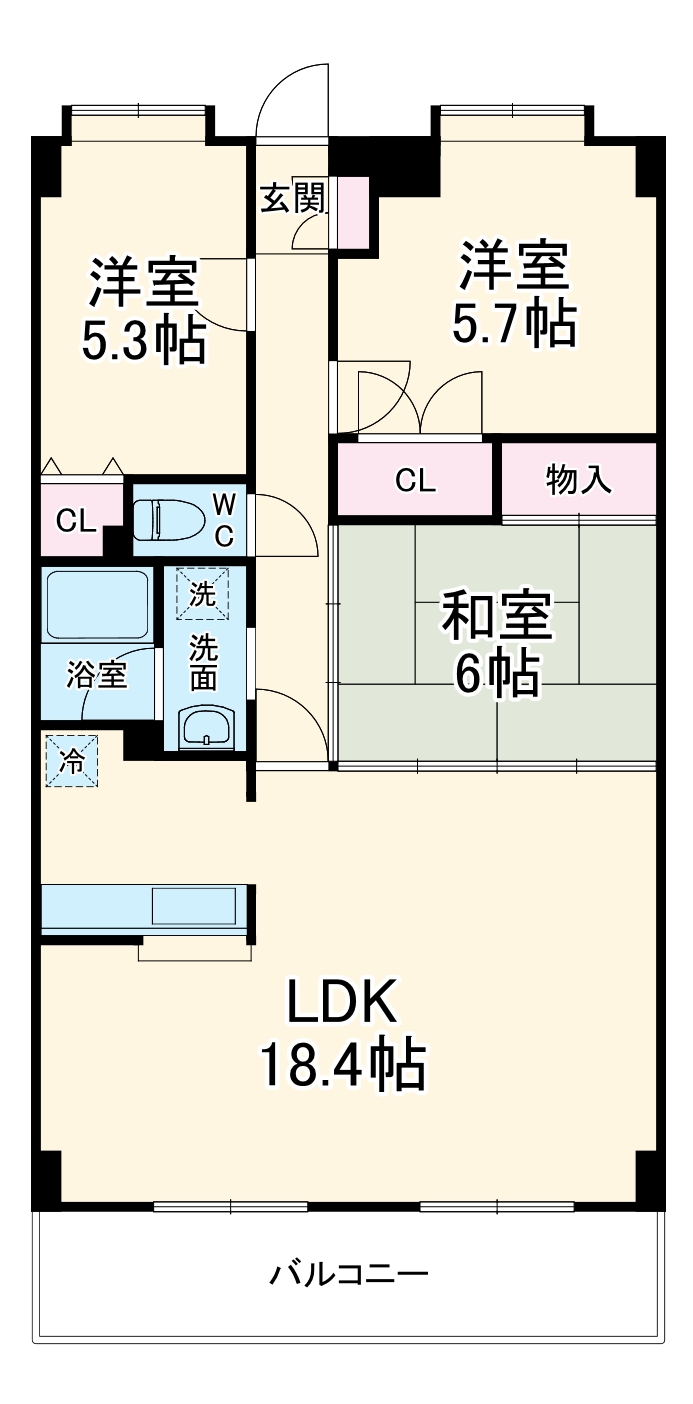 サニーウェル仲村の間取り