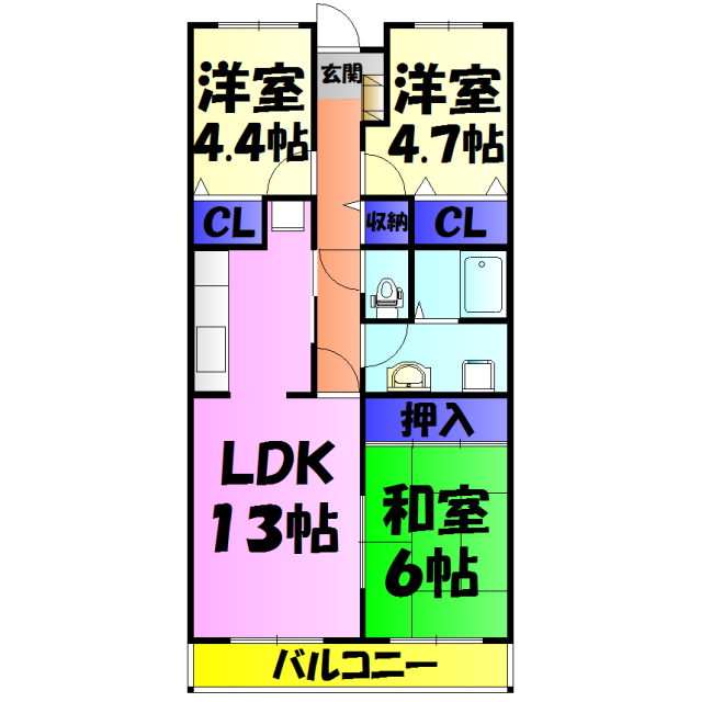 ソシアル検見川2の間取り
