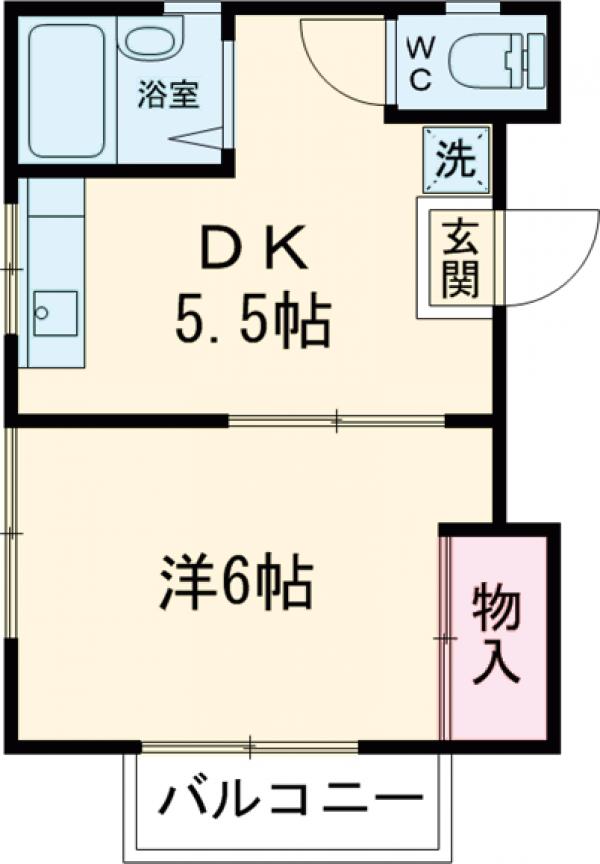 コーポ石山・202号室の間取り