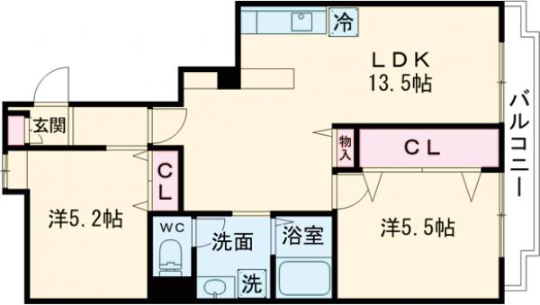 第二スカイハイツ足立の間取り