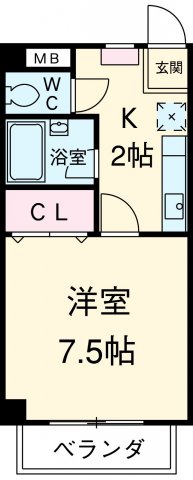 パラドール小嶋の間取り