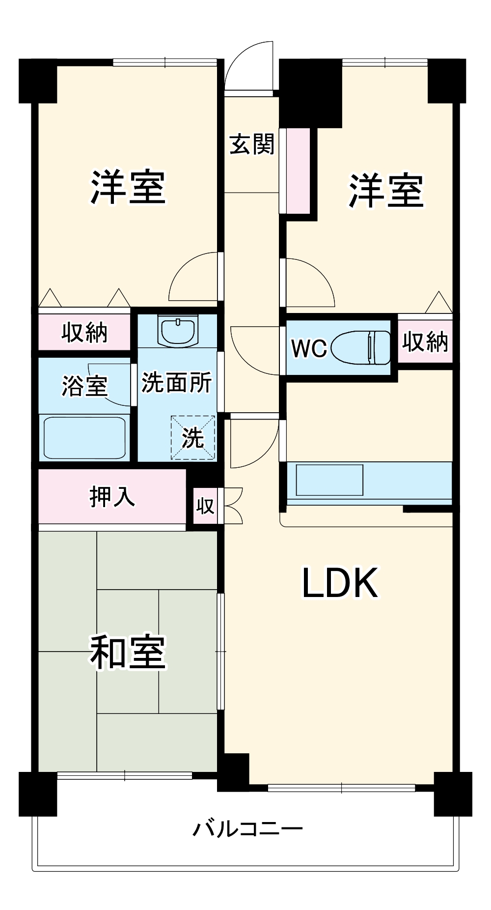 東急ドエルアルス稲毛園生町の間取り