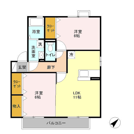 アネシス 弐番館の間取り