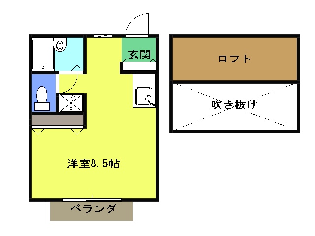 フローラ泉町Aの間取り