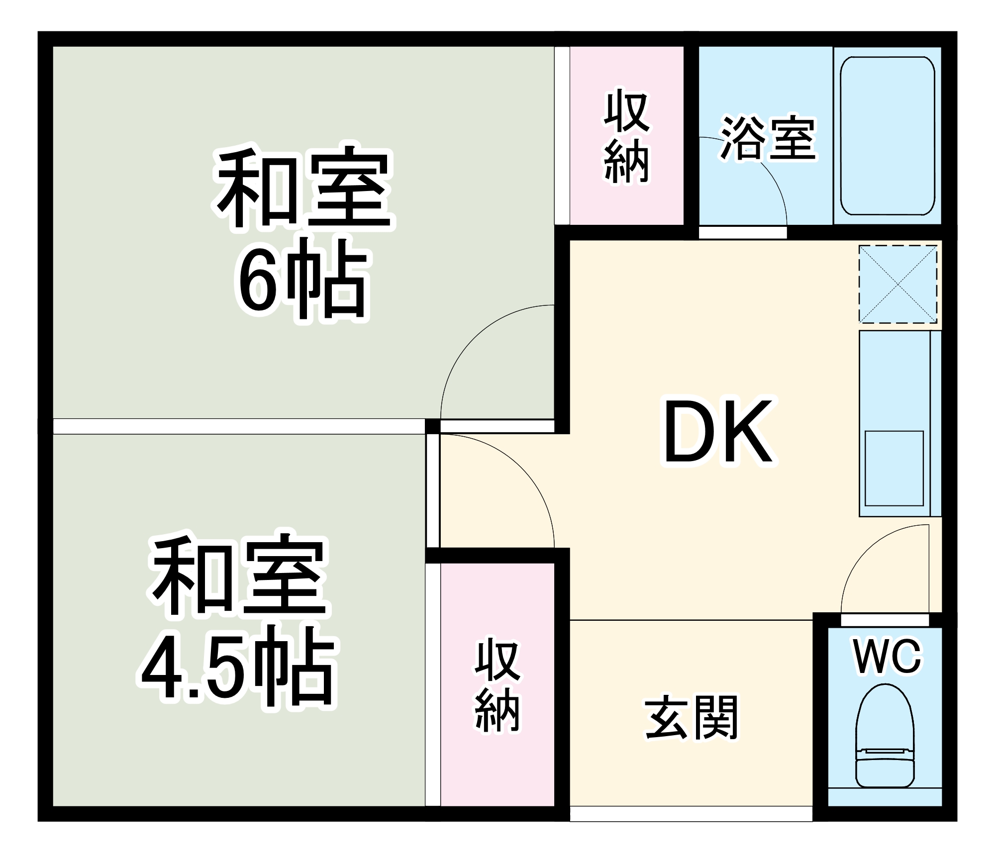 川島貸家の間取り