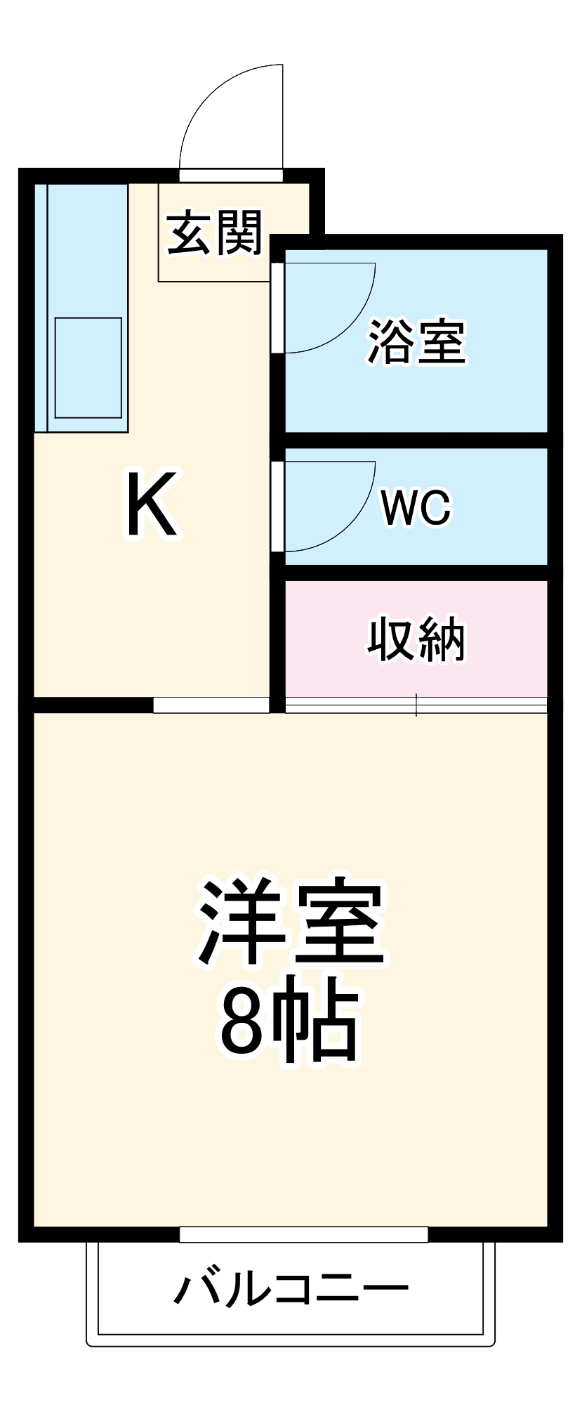 ラフォーレ駒方Aの間取り