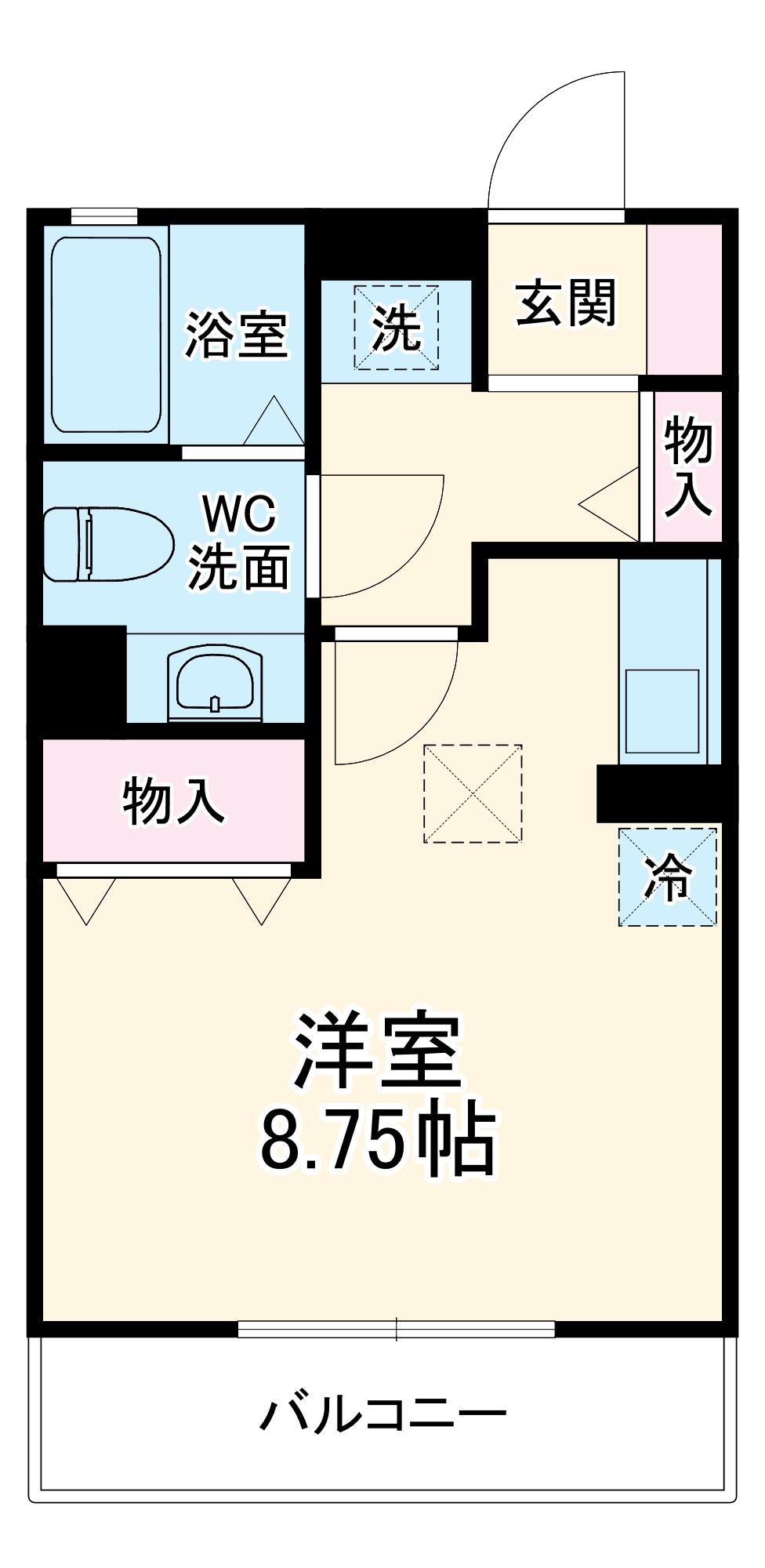 クレスト・103号室の間取り