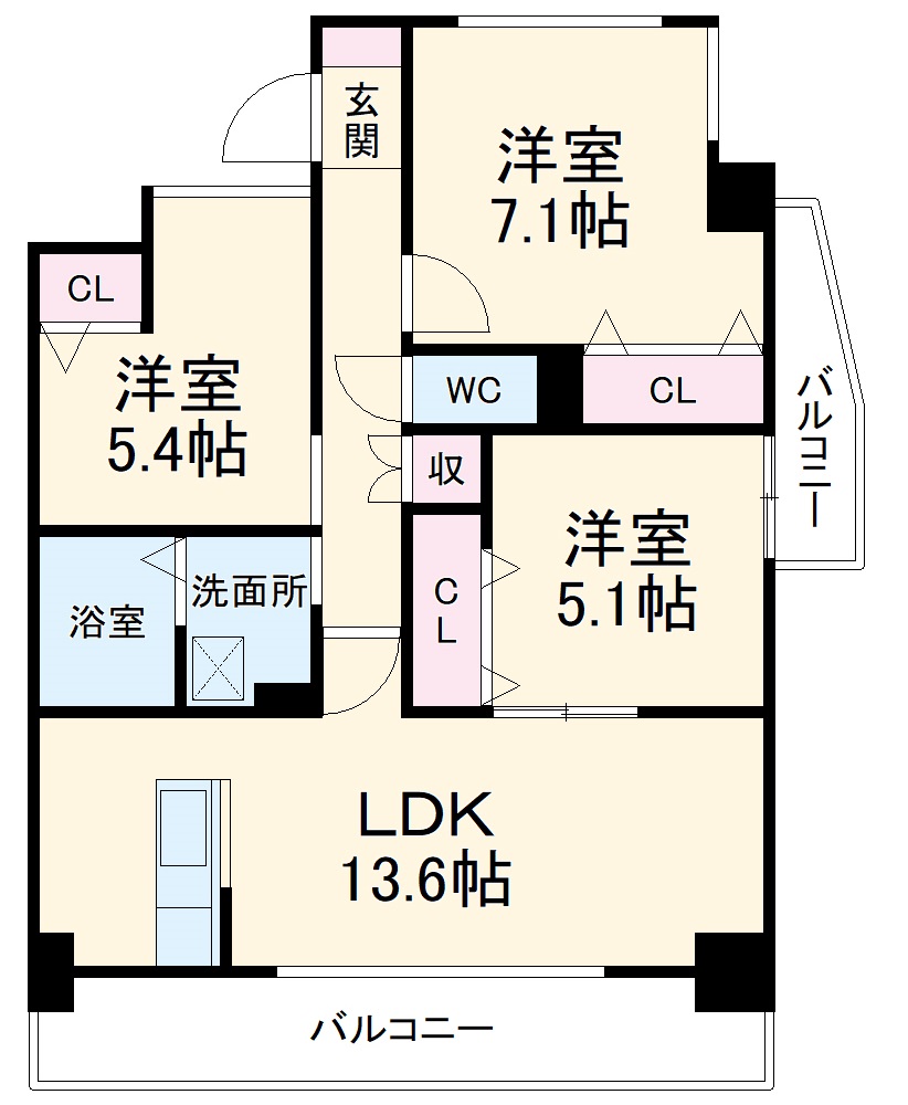 プログレッソ花の木の間取り