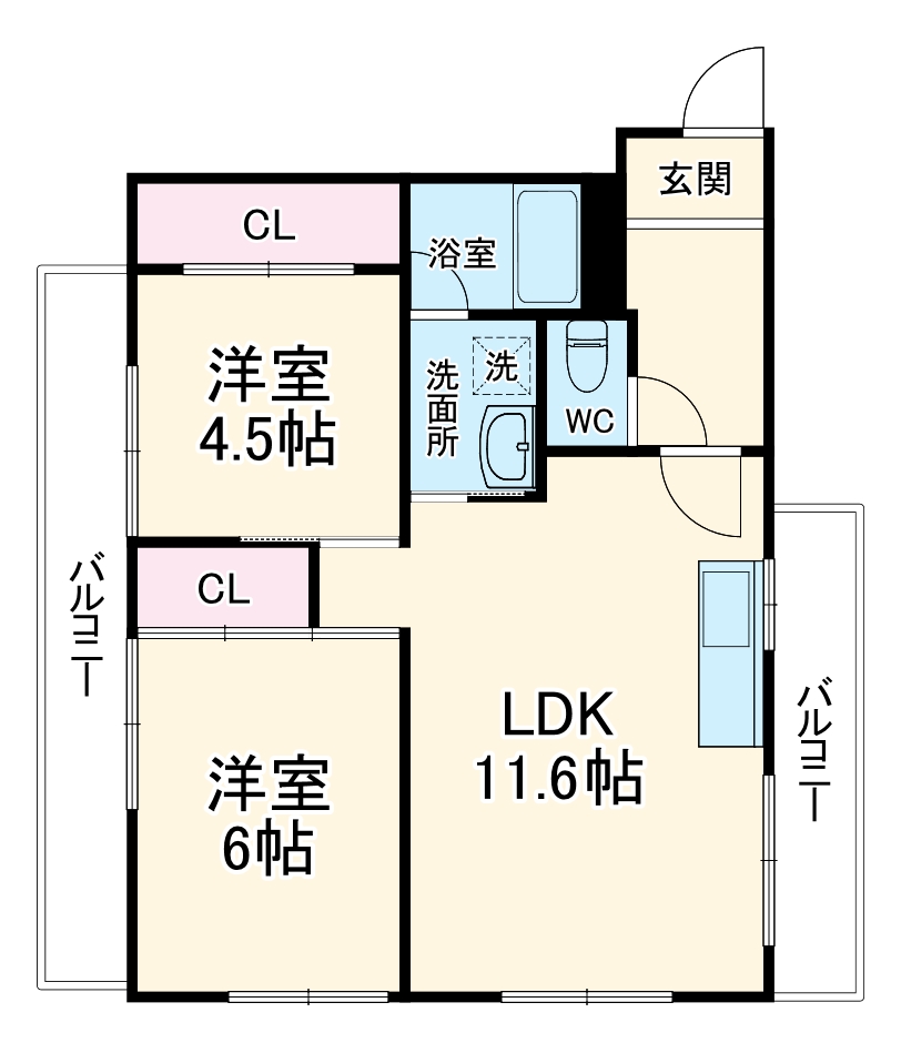 コーポやすり苑の間取り