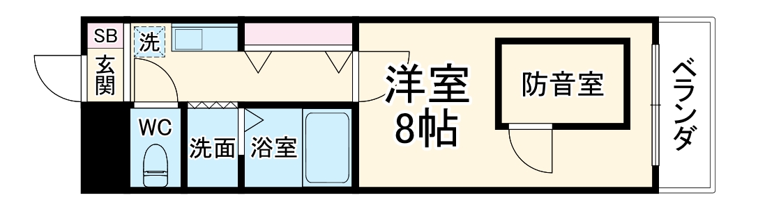 防音マンション　ピアニシモの間取り