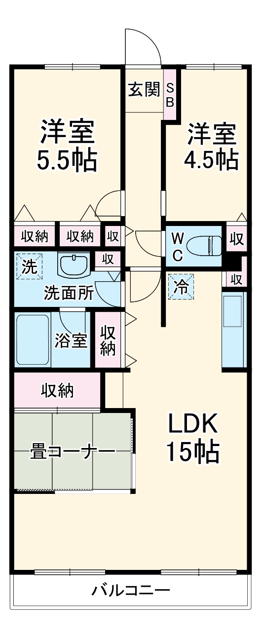 エスポワール松風台Ⅲ番館の間取り