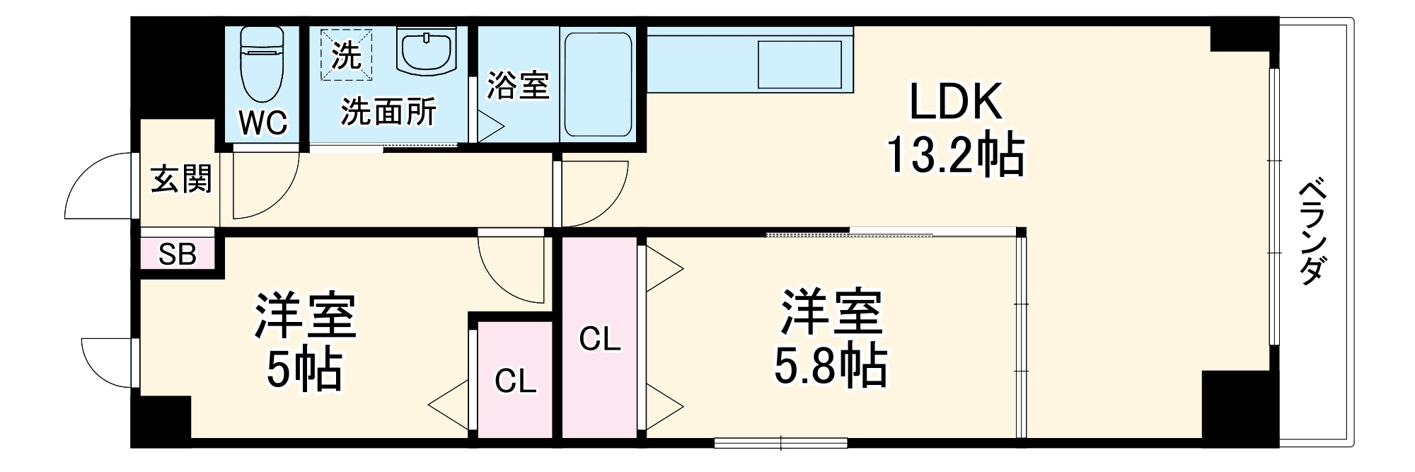 The sengen Terraceの間取り