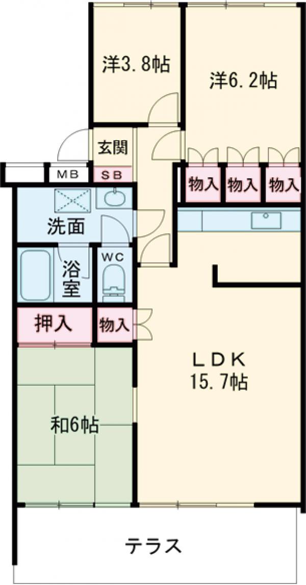 聖蹟桜ヶ丘ガーデンホームの間取り