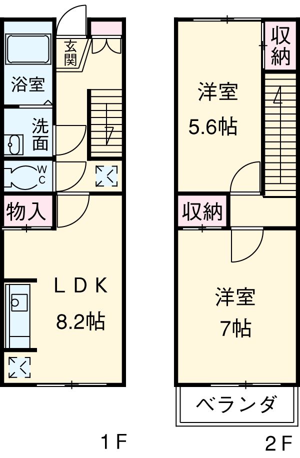 ヴェルコメン Ⅱの間取り