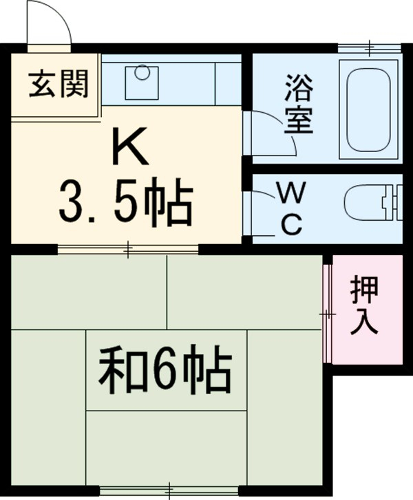 市川ハイツAの間取り