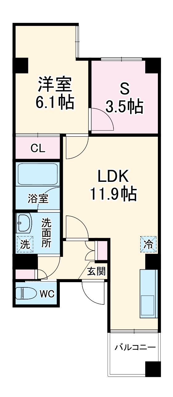 アヴォワール丸の内の間取り