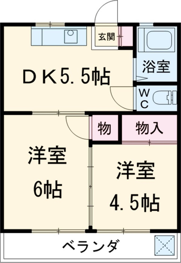 英進ハイツの間取り