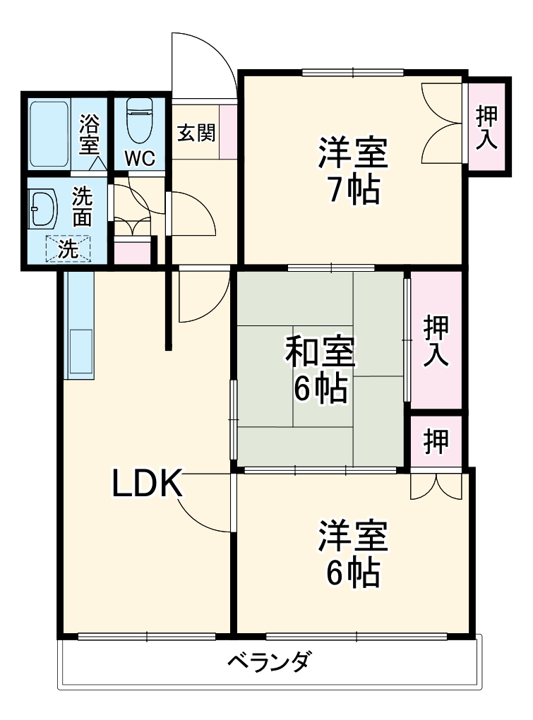 振甫ニューコーポの間取り