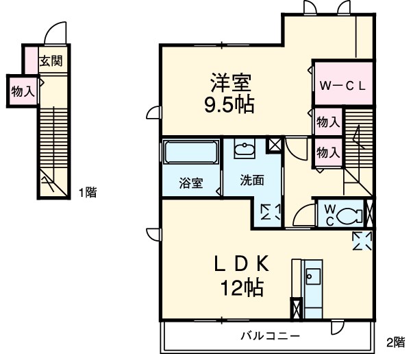 Ｓｏｌａｎａ学園西町の間取り