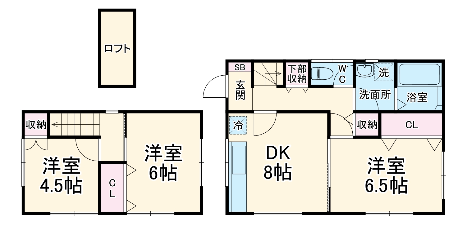 千草台戸建2号棟の間取り