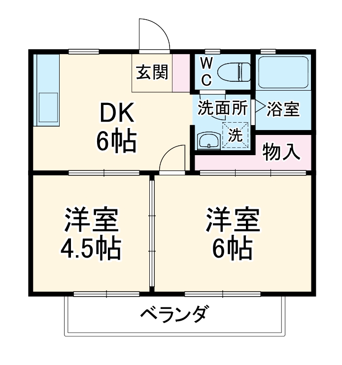 グリーンヒルBの間取り