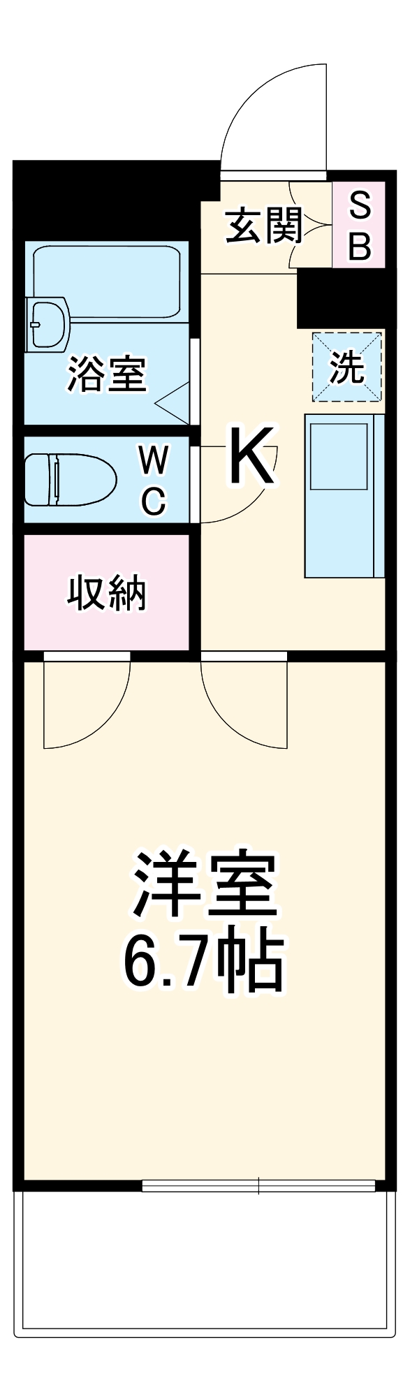 レオパレスルミエール筒井の間取り