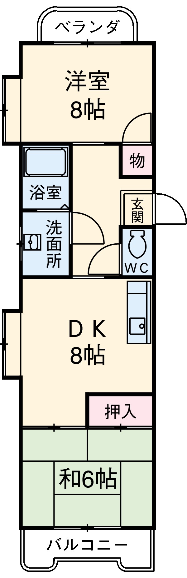 酒井ハイツの間取り