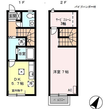 メゾネット5富士塚の間取り