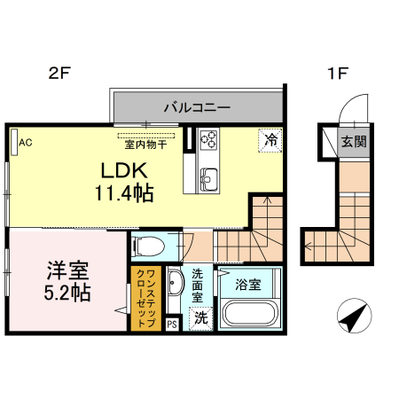 セジュールエスト参番館の間取り