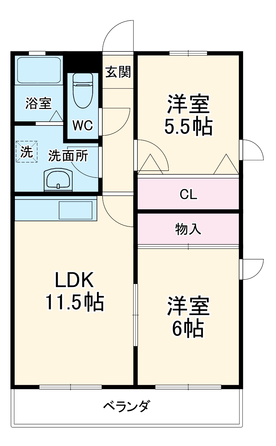 ヴェルデュール敷島Ⅱの間取り