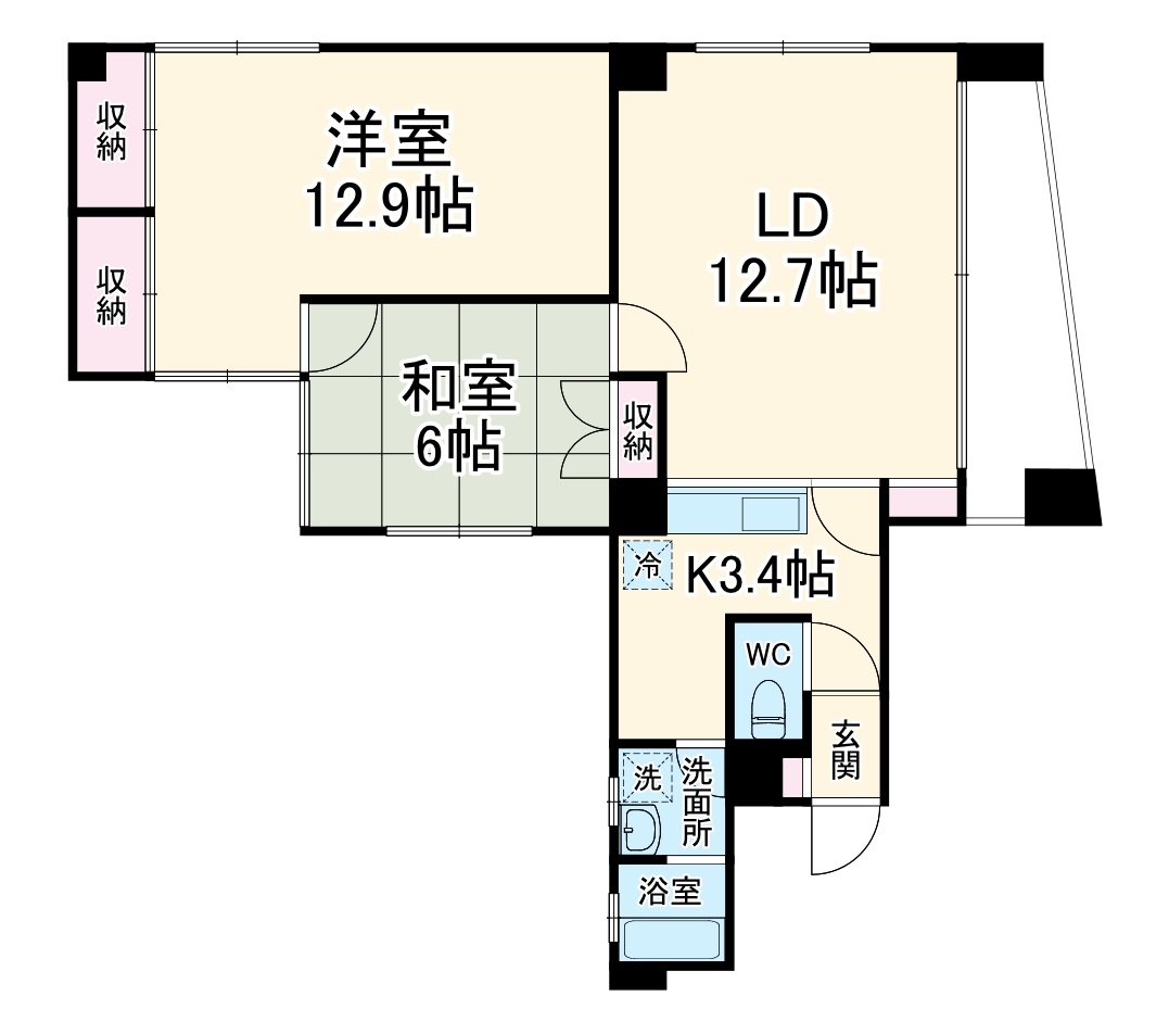 タウンズ幅下の間取り