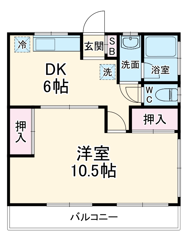 コーポながいの間取り
