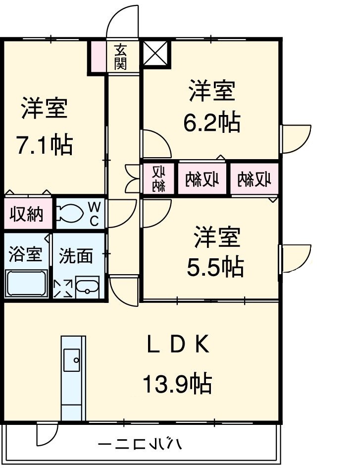 プログレッソ志賀公園の間取り