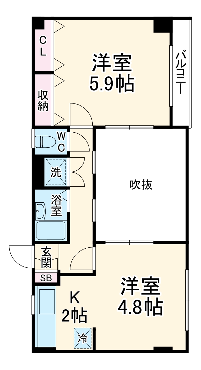 モリフラットの間取り