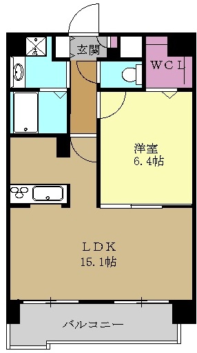 リバーコート砂田橋Ⅰの間取り