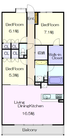 エスティメゾン東白壁の間取り