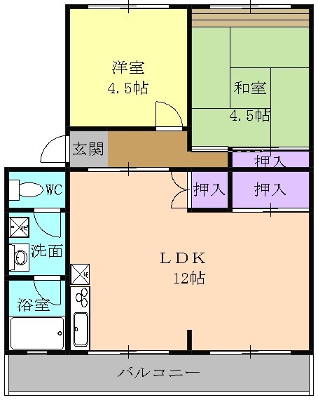 仲田苑の間取り