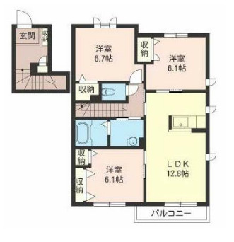 リヴィエールBの間取り