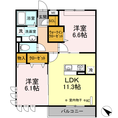 エクレール原宿の間取り