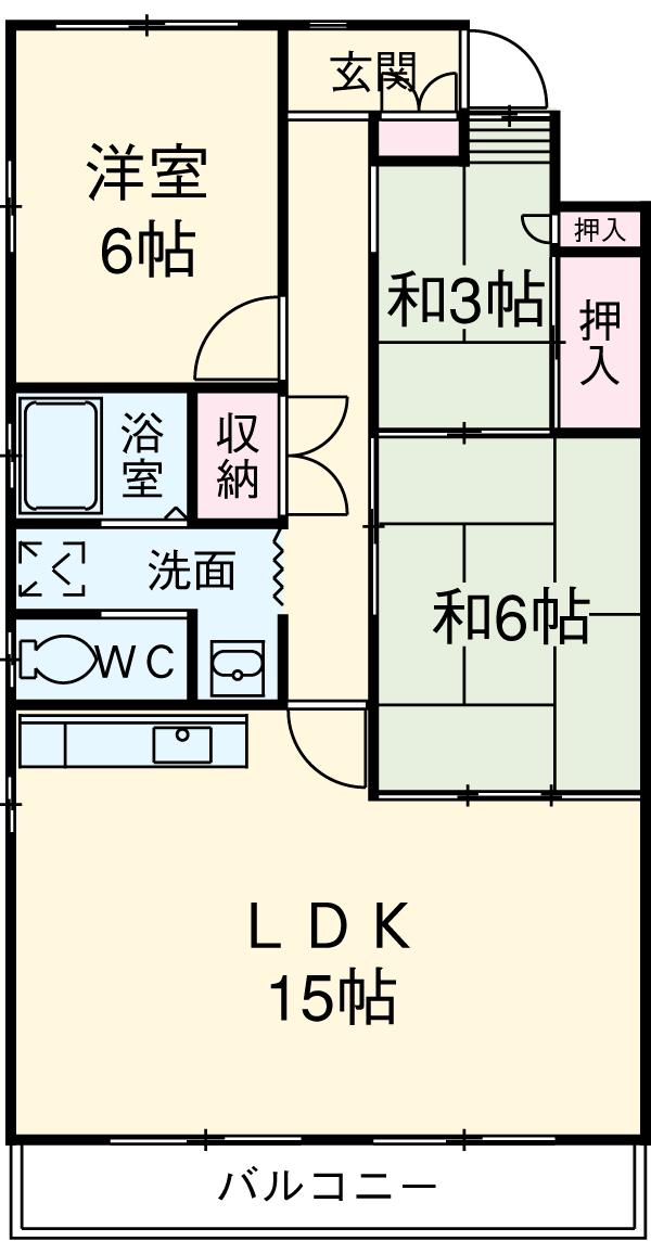 GコーポⅡの間取り