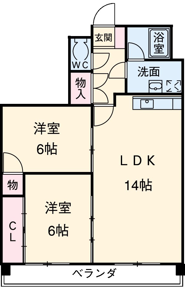 H・Iハイツの間取り