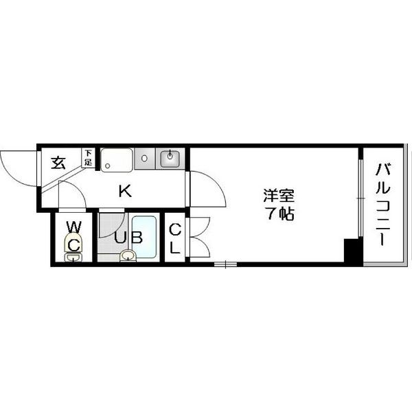 新栄の完工年月(1996年3月)築の賃貸マンションの間取り