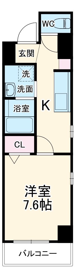クレセール名駅の間取り