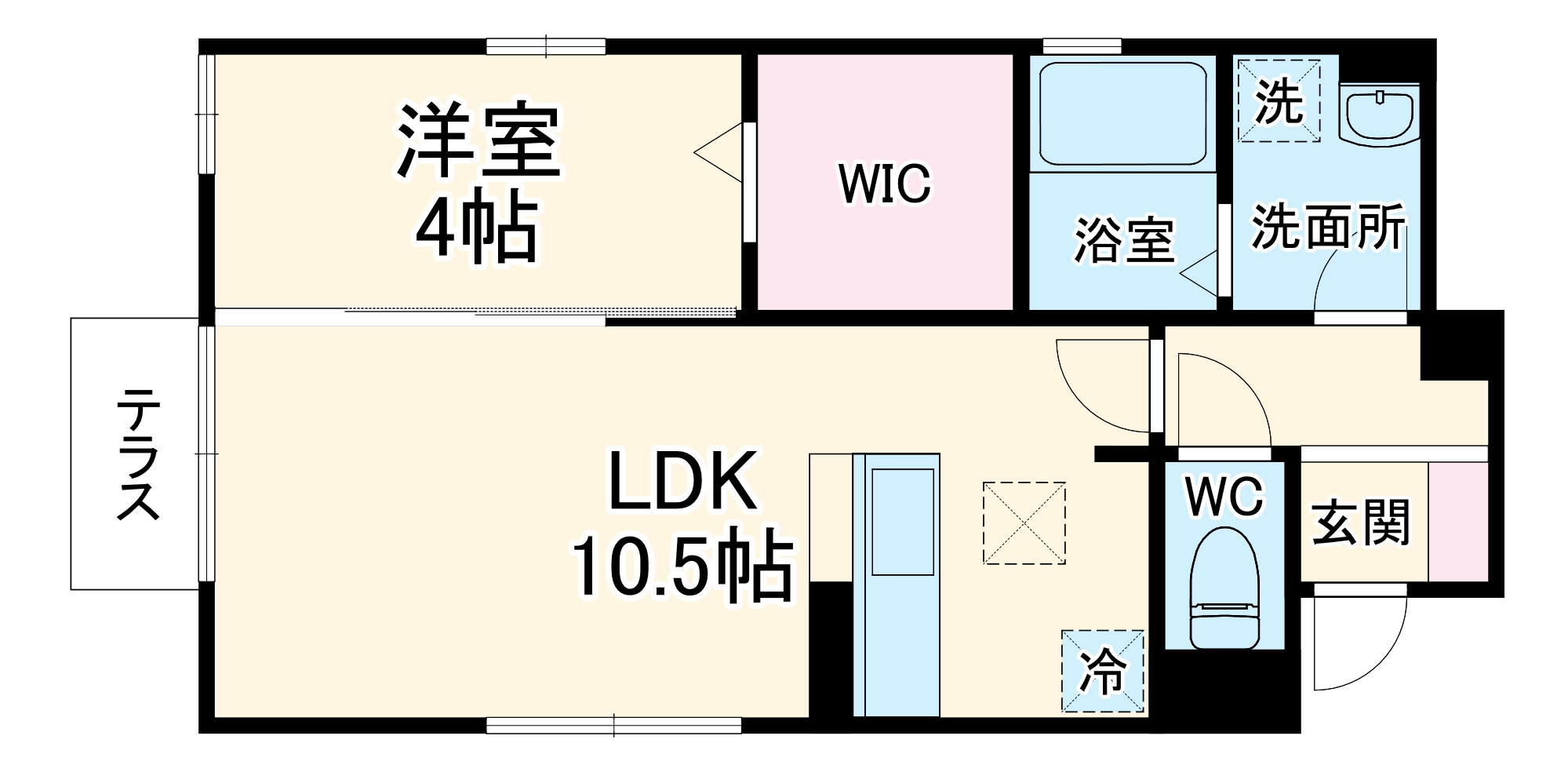 テラスびわの間取り