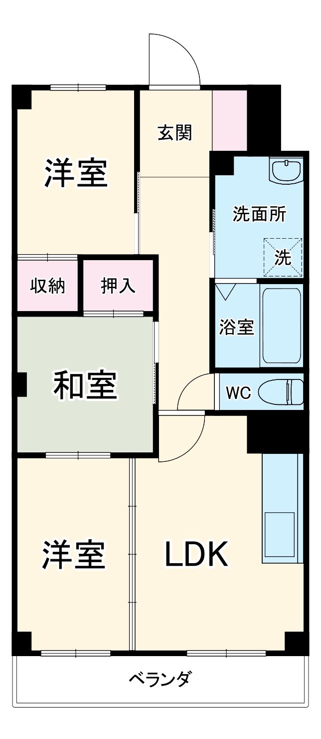 リバーサイド三日月の間取り