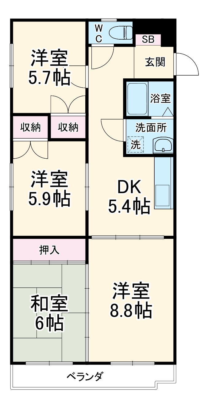 BELL PALACEの間取り