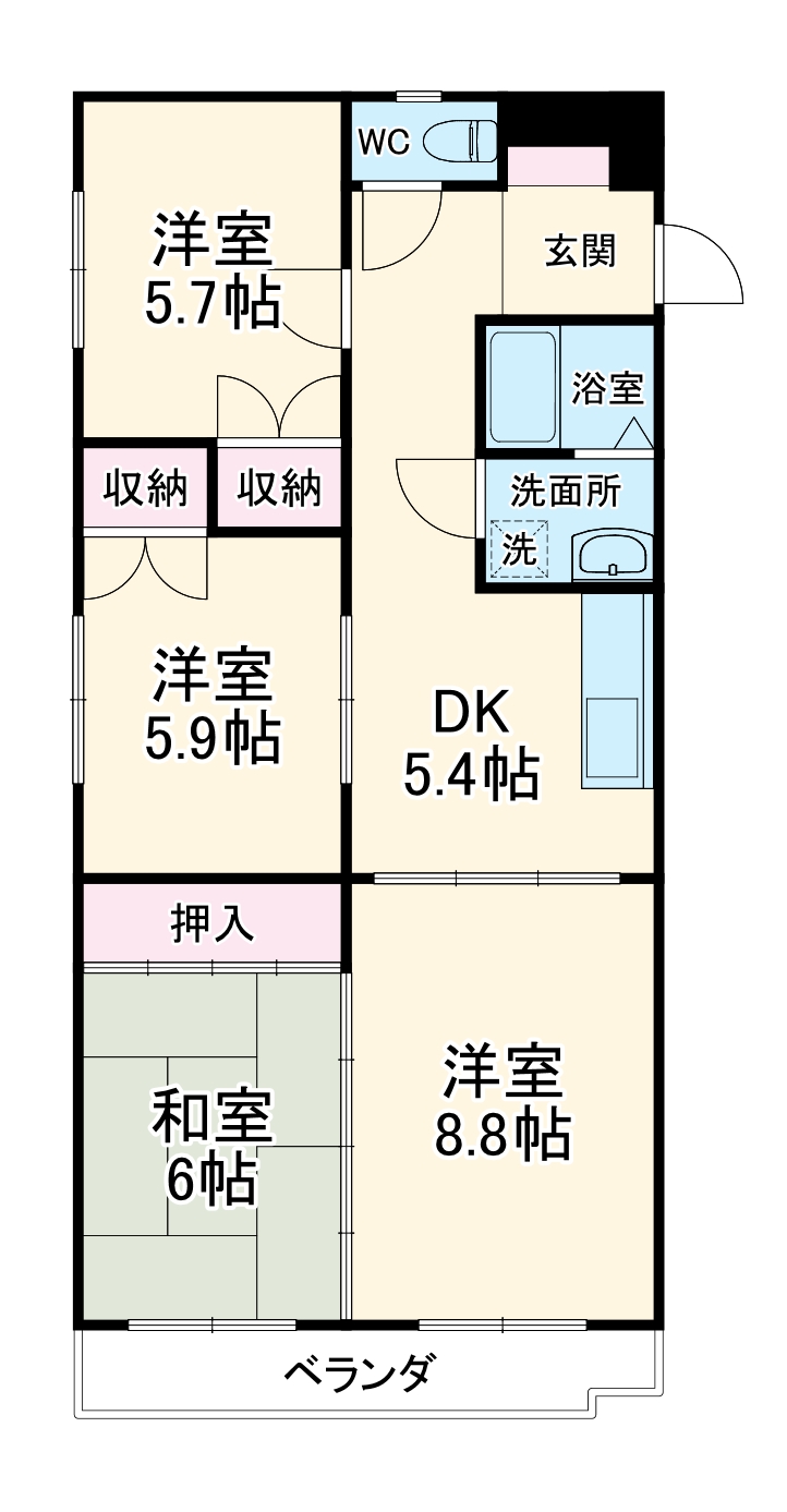 BELL PALACEの間取り